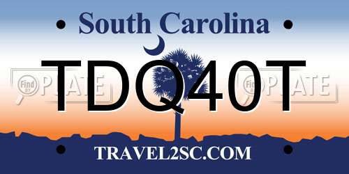 TDQ40T South Carolina License Plate