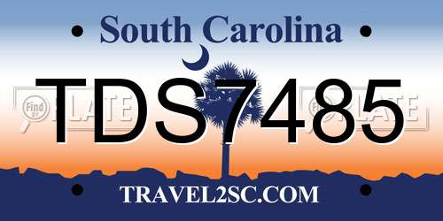 TDS7485 South Carolina License Plate