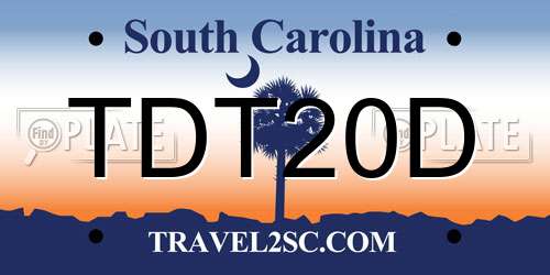 TDT20D South Carolina License Plate