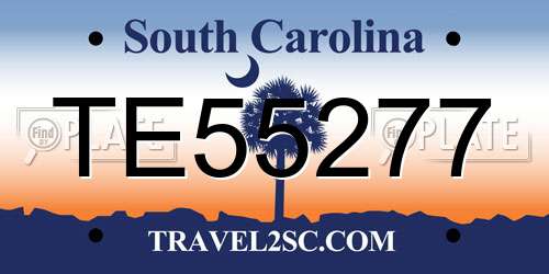 TE55277 South Carolina License Plate