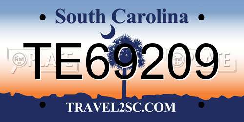 TE69209 South Carolina License Plate