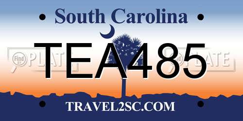 TEA485 South Carolina License Plate