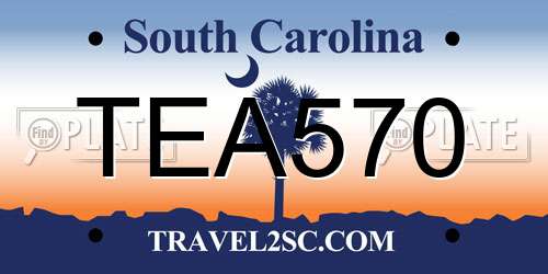 TEA570 South Carolina License Plate
