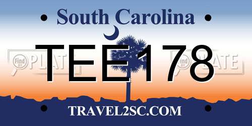 TEE178 South Carolina License Plate