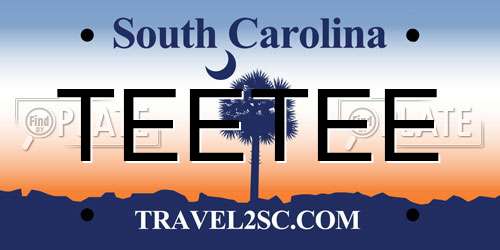 TEETEE South Carolina License Plate
