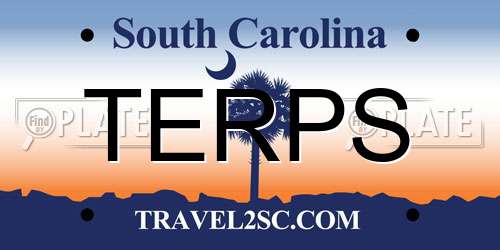 TERPS South Carolina License Plate