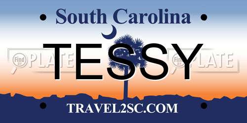 TESSY South Carolina License Plate
