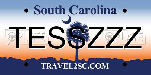TESSZZZ South Carolina License Plate