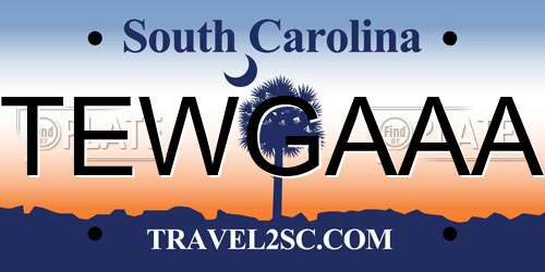 TEWGAAA South Carolina License Plate