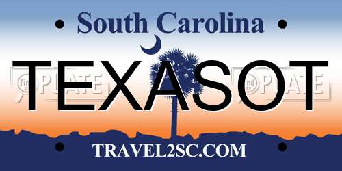 TEXASOT South Carolina License Plate