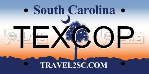 TEXCOP South Carolina License Plate