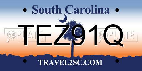 TEZ91Q South Carolina License Plate