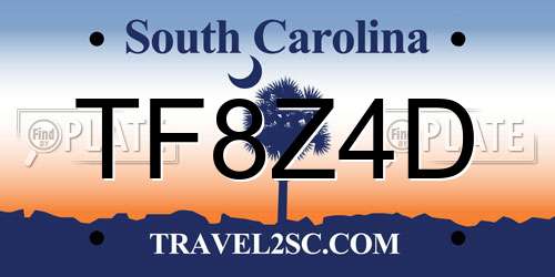 TF8Z4D South Carolina License Plate