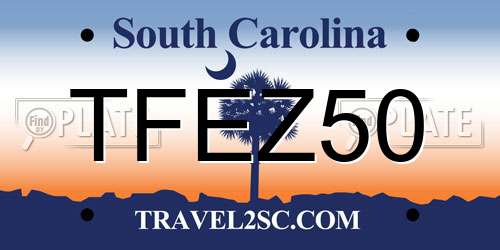 TFEZ50 South Carolina License Plate