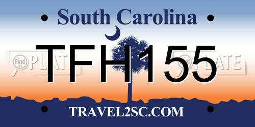 TFH155 South Carolina License Plate