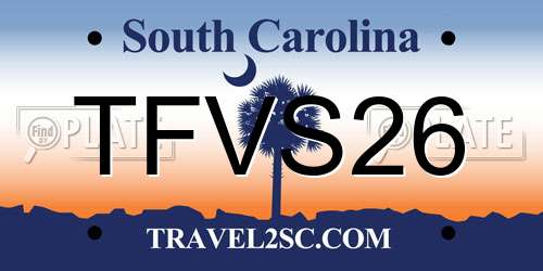 TFVS26 South Carolina License Plate