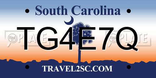 TG4E7Q South Carolina License Plate