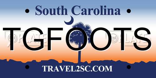 TGFOOTS South Carolina License Plate
