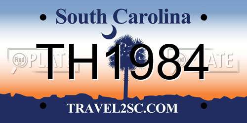 TH1984 South Carolina License Plate