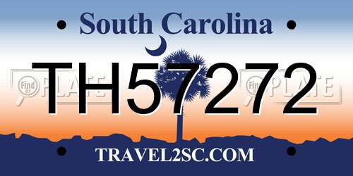TH57272 South Carolina License Plate