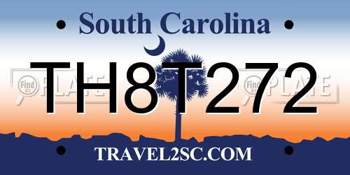 TH8T272 South Carolina License Plate