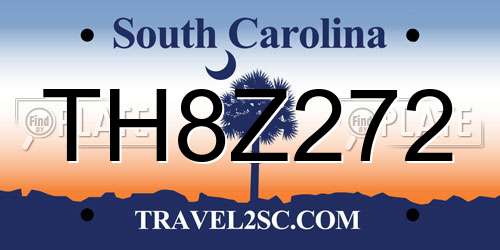 TH8Z272 South Carolina License Plate