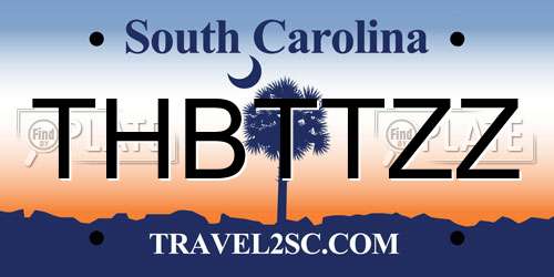 THBTTZZ South Carolina License Plate