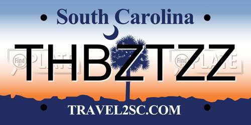 THBZTZZ South Carolina License Plate