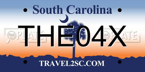 THE04X South Carolina License Plate