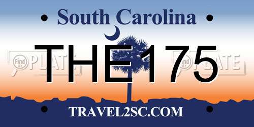 THE175 South Carolina License Plate