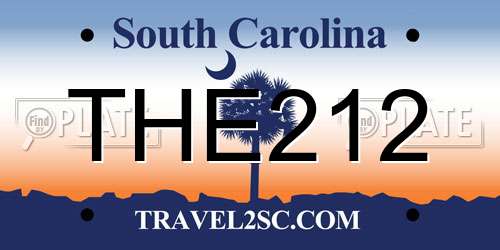 THE212 South Carolina License Plate