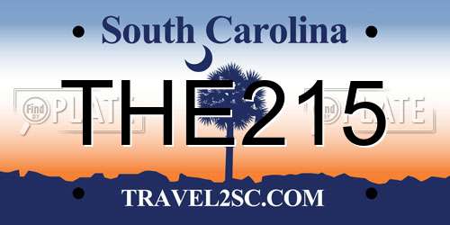 THE215 South Carolina License Plate