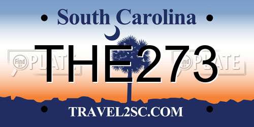 THE273 South Carolina License Plate