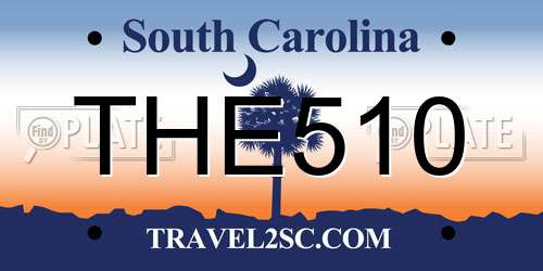 THE510 South Carolina License Plate