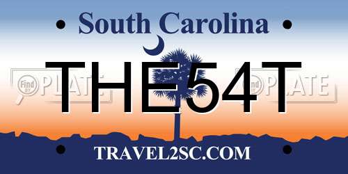 THE54T South Carolina License Plate