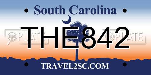 THE842 South Carolina License Plate
