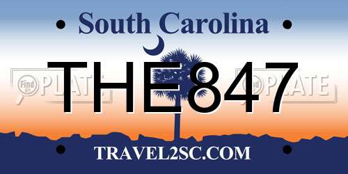 THE847 South Carolina License Plate