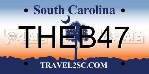 THEB47 South Carolina License Plate
