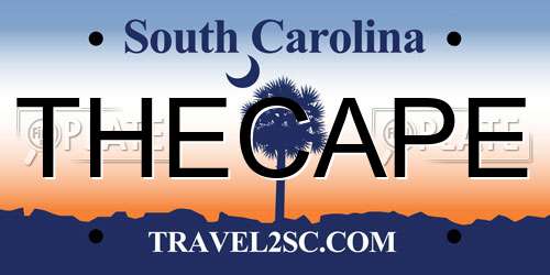 THECAPE South Carolina License Plate