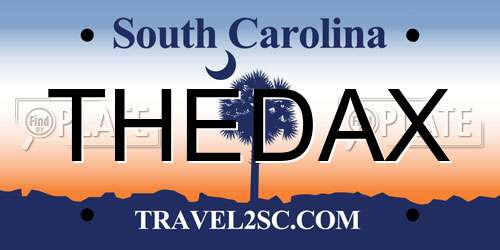 THEDAX South Carolina License Plate