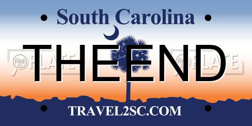 THEEND South Carolina License Plate
