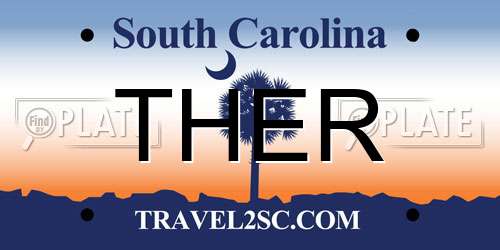 THER South Carolina License Plate
