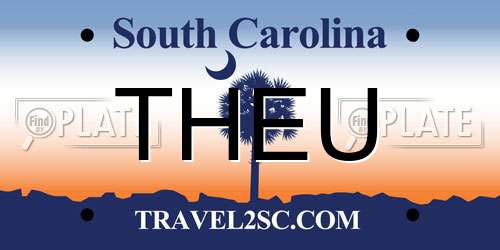 THEU South Carolina License Plate