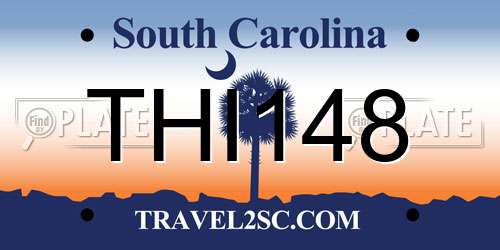 THI148 South Carolina License Plate