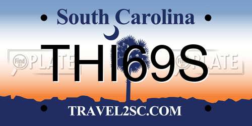 THI69S South Carolina License Plate