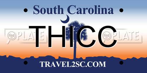 THICC South Carolina License Plate
