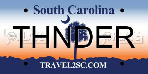 THNDER South Carolina License Plate