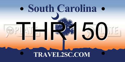THR150 South Carolina License Plate