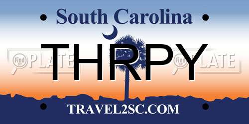 THRPY South Carolina License Plate