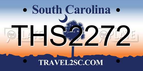 THS2272 South Carolina License Plate